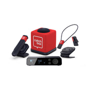 Catchbox Plus Wireless Microphone System with 4-Channel Plus Hub DSP Receiver - 1x Cube + Charger, 2x Clips + Dual