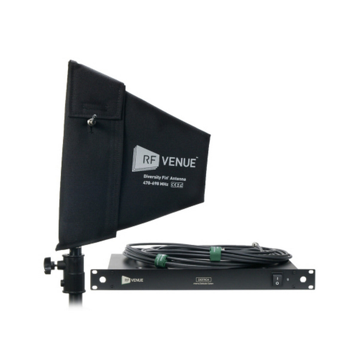RF Venue DFINDISTRO4 Diversity Fin DISTRO 4 Antenna System (Equivalent to formerly known item "Audio-Technica DFINDISTRO4 Diversity Fin DISTRO 4 Antenna System")