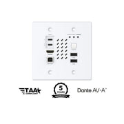 Turtle AV Chazy 4K Wall Plate TX Dante AV-A HDMI and USB-C Encoder