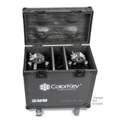 ColorKey 2-Piece Flight Case with Castors for Creator BX7 Wash Moving Head, Black