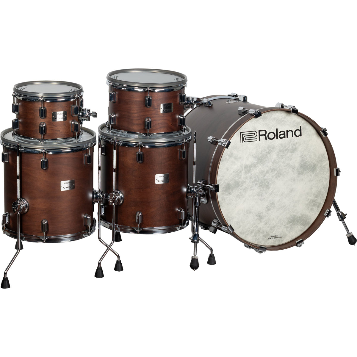 Roland VAD716 V-Drums Electronic Drum Set - Satin Walnut