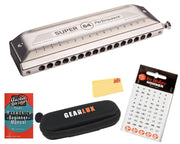 Hohner Super 64 Chromatic Harmonica w/ Key Stickers
