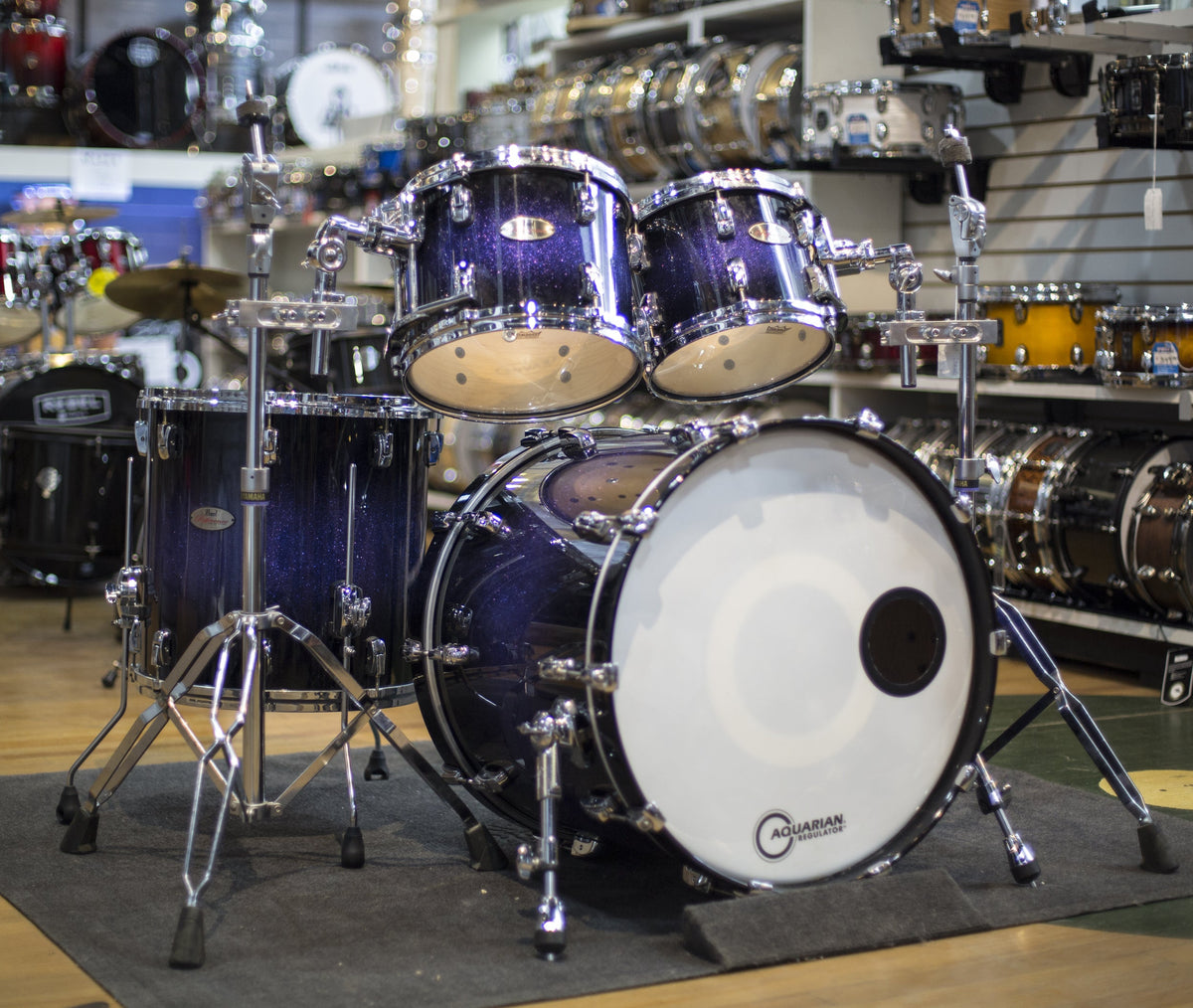 Pearl Reference Series 4pc Drum Kit in Purple Craze w/ Tom Mounts (E4743)