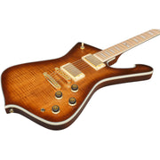 Ibanez IC420MFM Iceman 6-String Electric Guitar - Caramel Burst Low Gloss