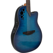 Ovation E-Acoustic Guitar Celebrity Elite Plus Mid Cutaway - Blue Flamed Maple