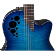 Ovation E-Acoustic Guitar Celebrity Elite Plus Mid Cutaway - Blue Flamed Maple