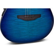 Ovation E-Acoustic Guitar Celebrity Elite Plus Mid Cutaway - Blue Flamed Maple