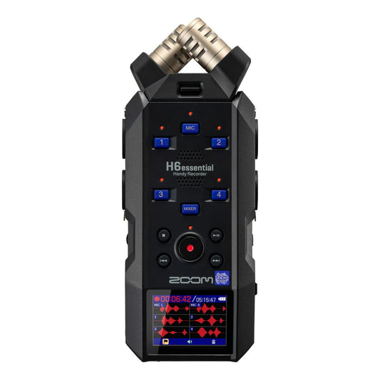 Zoom H6essential 6-Track 32-Bit Podcast Bundle with Zoom APH-6e Accessory Pack, Zoom ZBTA-1 Bluetooth Adapter, Koss UR-20 Headphones and 64GB microSDXC Card
