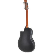 Ovation Applause AB2412-5S Mid Depth Acoustic Electric Guitar - Black Satin