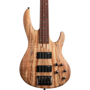 ESP LTD B-204SM Spalted Maple Electric Bass Guitar, Natural Satin