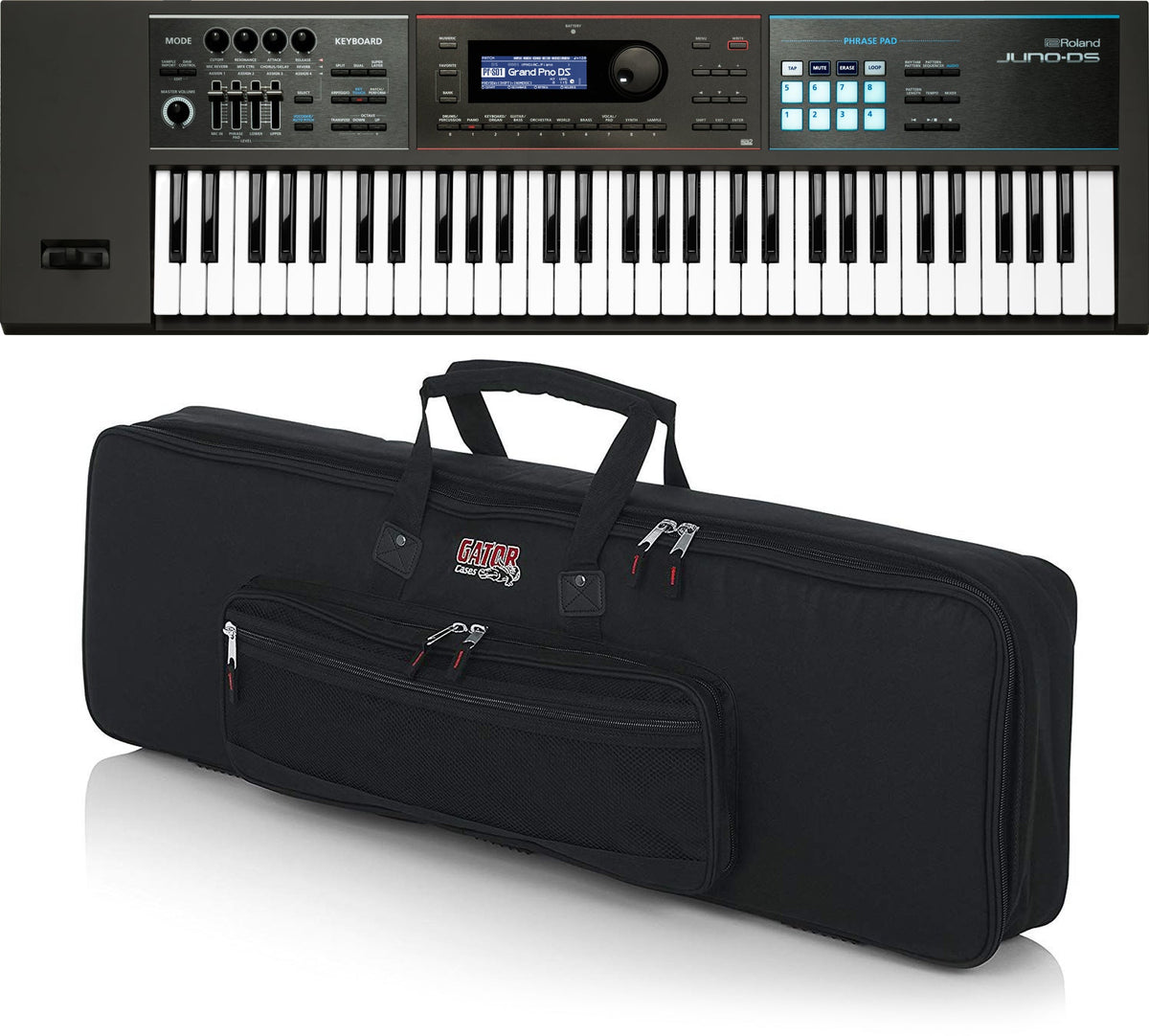 Roland JUNO-DS61 61-key Synthesizer Bundle with Gator Case