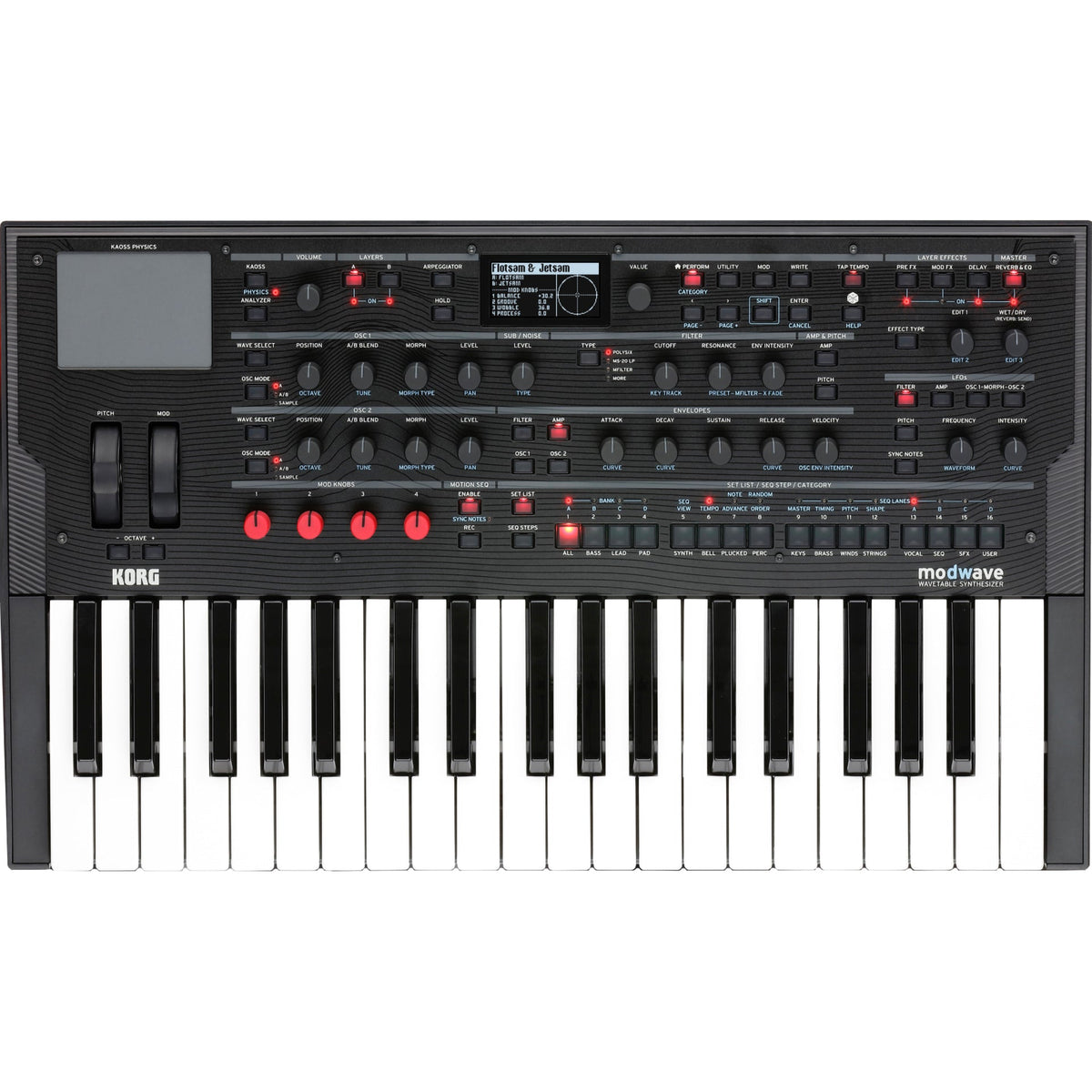 Korg Modwave Wavetable Synthesizer with KAOSS Physics and Motion Sequencing 2.0