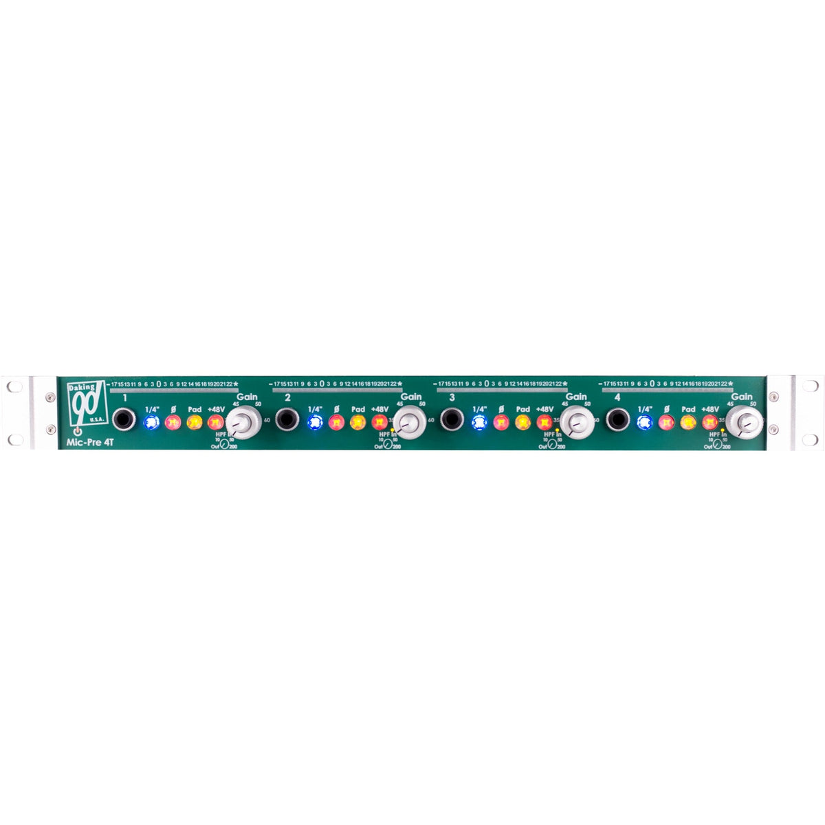 Daking Mic Pre 4T 4 Channel Preamp with Jensen Transformers
