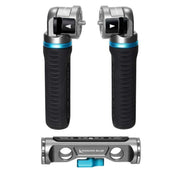 Kondor Blue Pro Pivot Rosette Camera Rig Module Grip - 2x Rosette Reversible Grip + Dual Rod Clamp / Space Gray